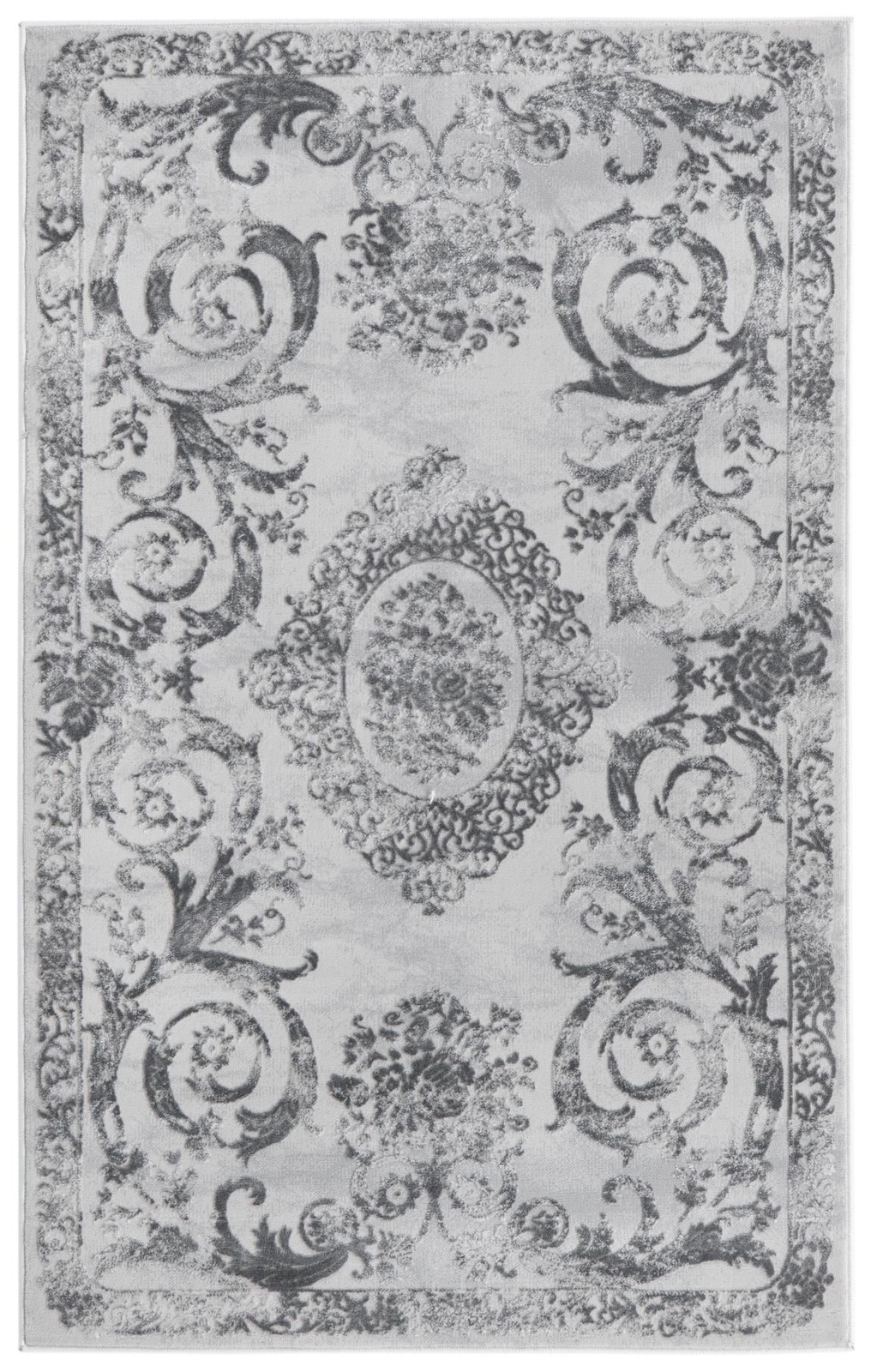 3' 3 x 5' 3 Crockett · Border rug, gray