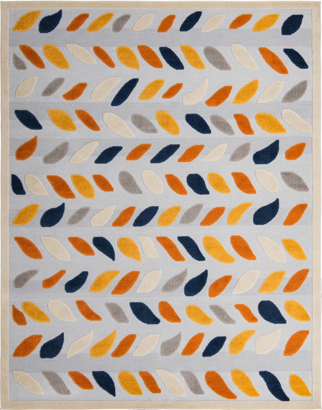9' x 12' Boyd · Border Outdoor Rug, gray