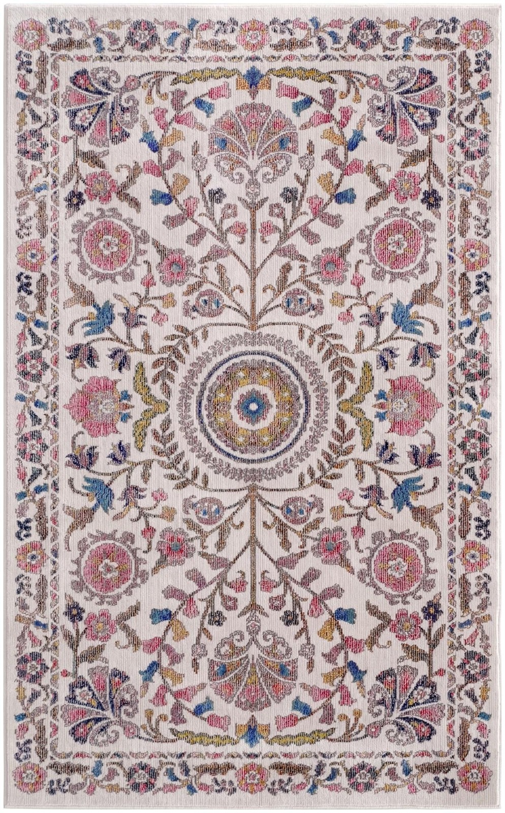 3' 3 x 5' 3 Griffith · Border rug, ivory