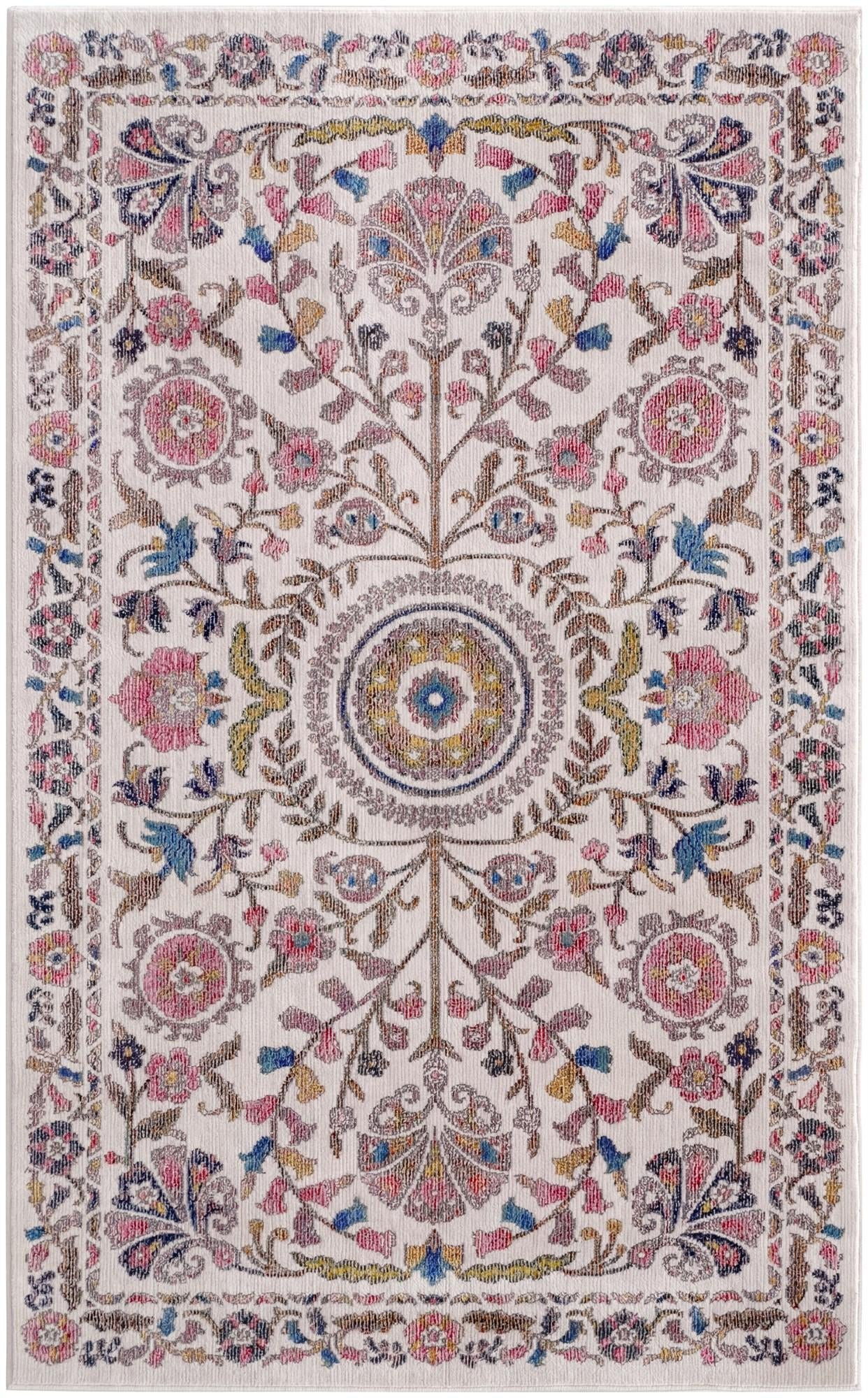 3' 3 x 5' 3 Griffith · Border rug, ivory