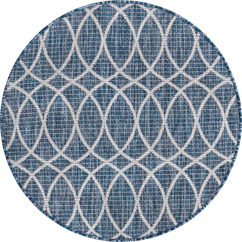 3' x 3' Atkins · Geometric Outdoor Rug, blue