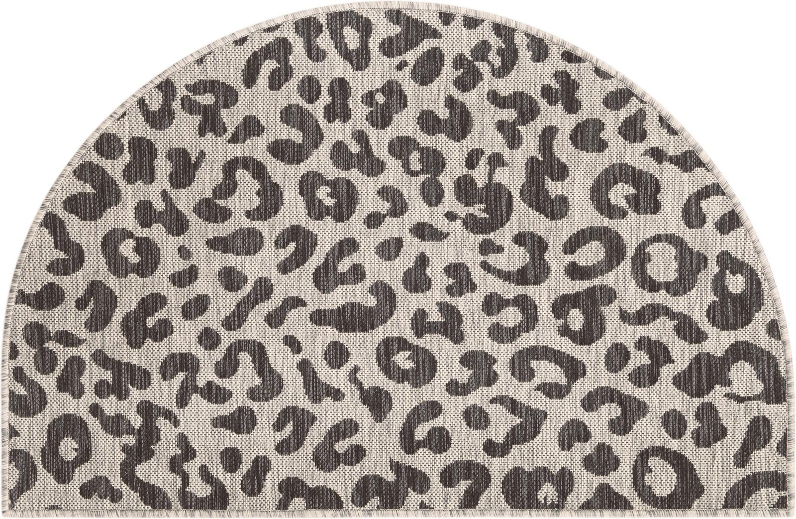 2' 2 x 3' 7 Cardamom · Leopard print Outdoor Rug, gray and cream