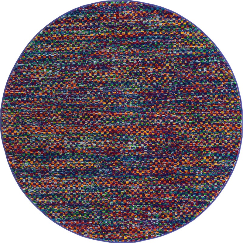 5' 3 x 5' 3 Olney · Checkered rug, multi