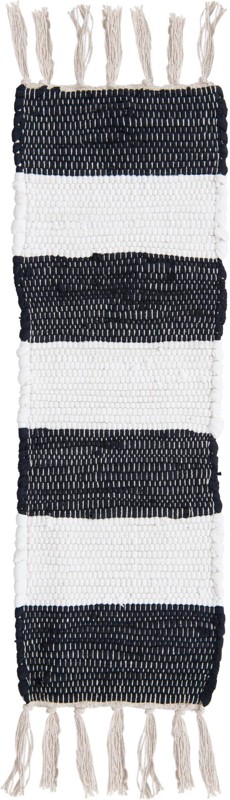 0' 9 x 2' 6 Flagstaff · Striped Chindi Rug, navy