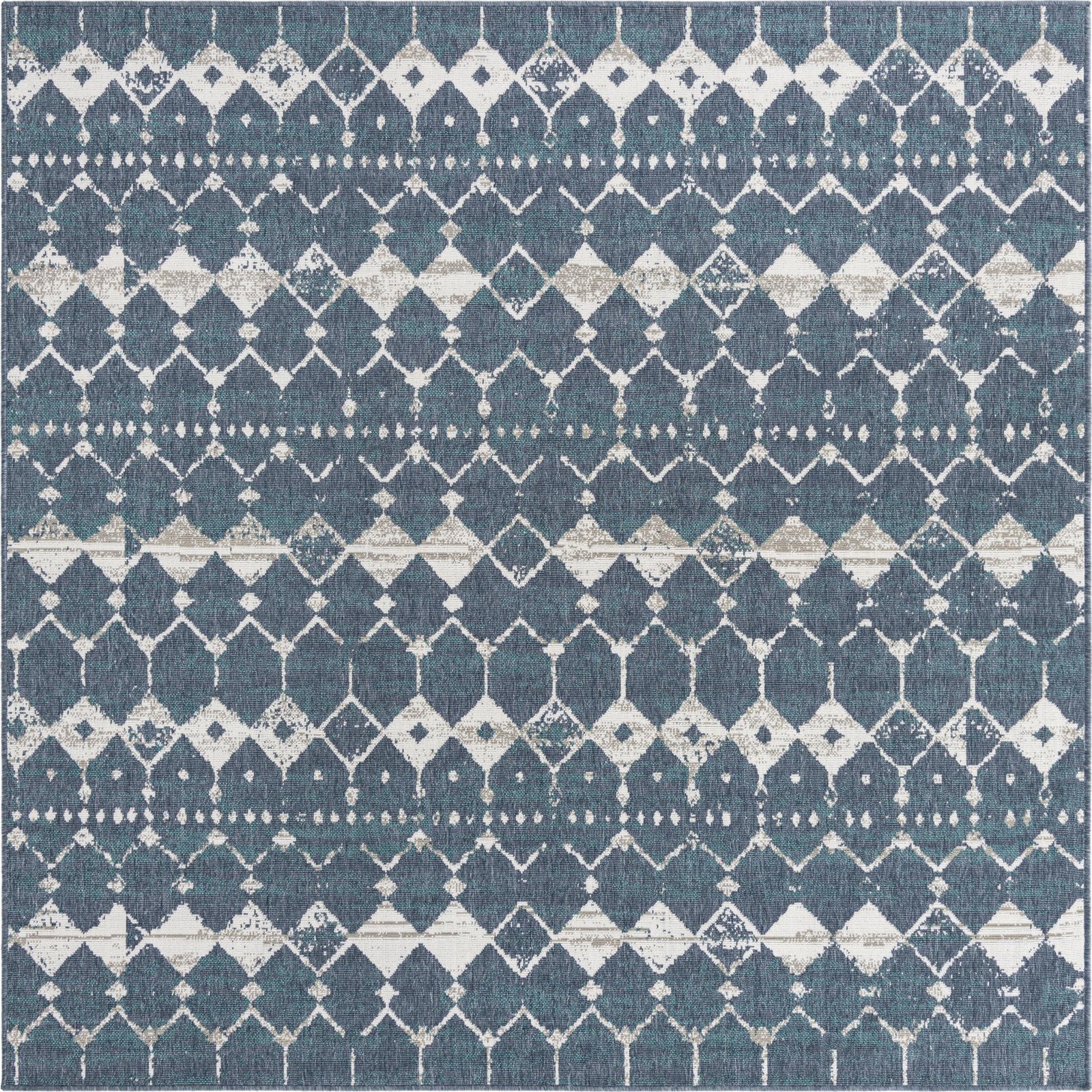 7' 10 x 7' 10 Stowe · Diamond Outdoor Rug, navy