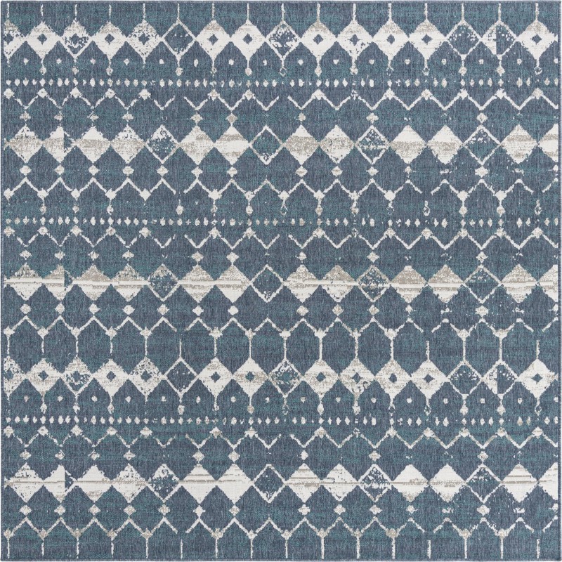 7' 10 x 7' 10 Stowe · Diamond Outdoor Rug, navy