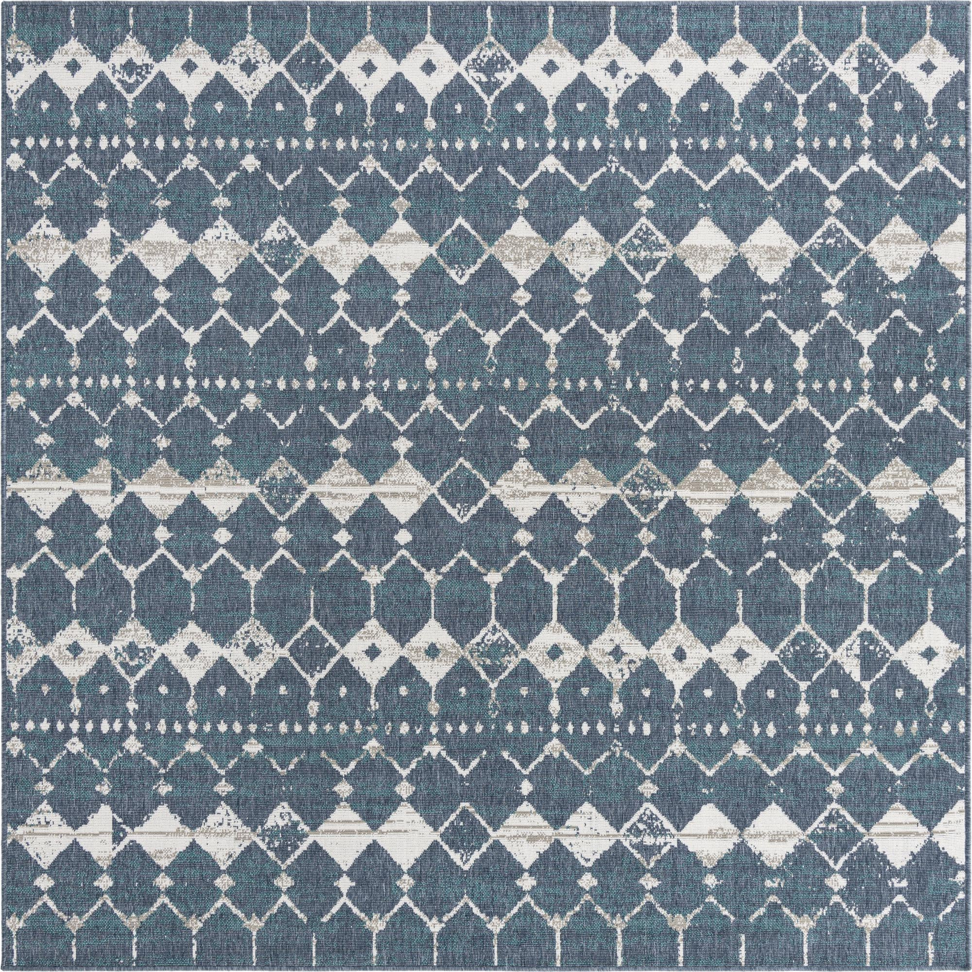 7' 10 x 7' 10 Stowe · Diamond Outdoor Rug, navy