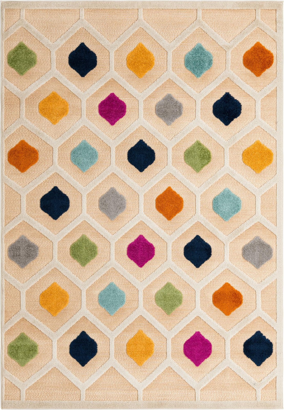6' x 9' Raleigh · Geometric Outdoor Rug, beige