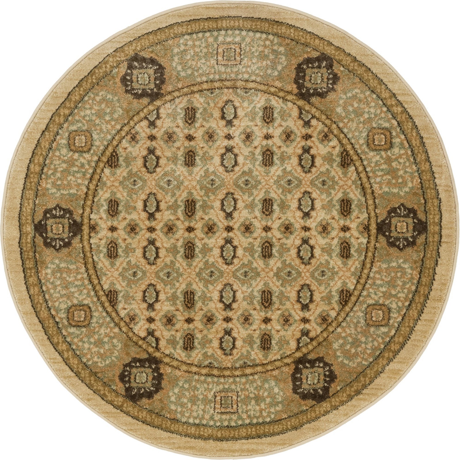 3' 3 x 3' 3 Shiloh · Border rug