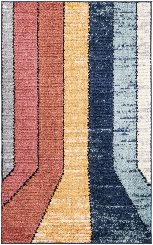 Rosewood · Geometric rug, multi