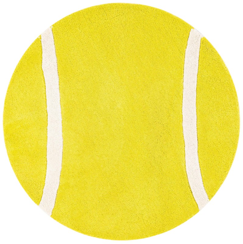 3' 1 x 3' 1 Thornfield · Lines Wool Rug, yellow