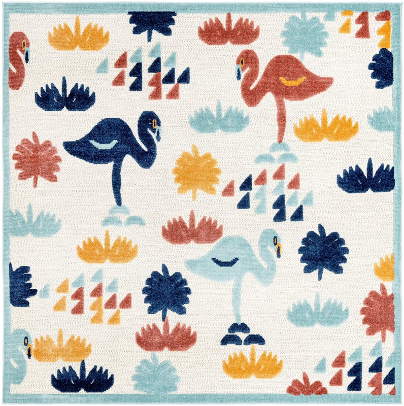 Blevins · Border Outdoor Rug, white