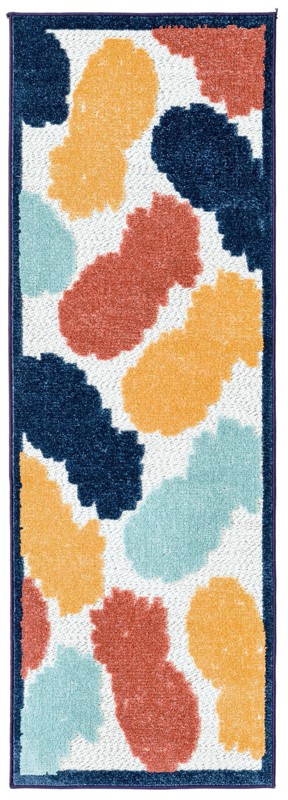 Ewell · Pineapple Outdoor Rug, multicolor and white