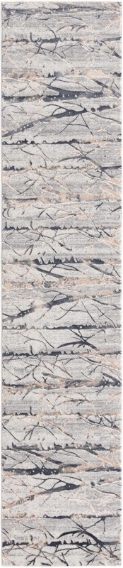 Zane · Floral / botanical rug, gray