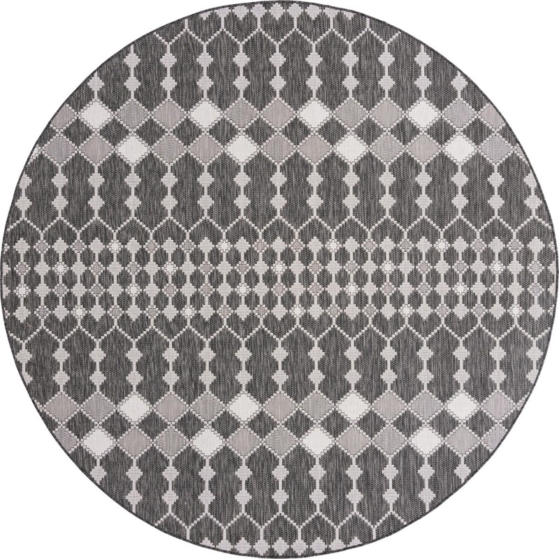 Ramsden · Diamond Outdoor Rug, charcoal