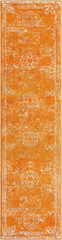 2' x 8' Benedict · Border rug, orange