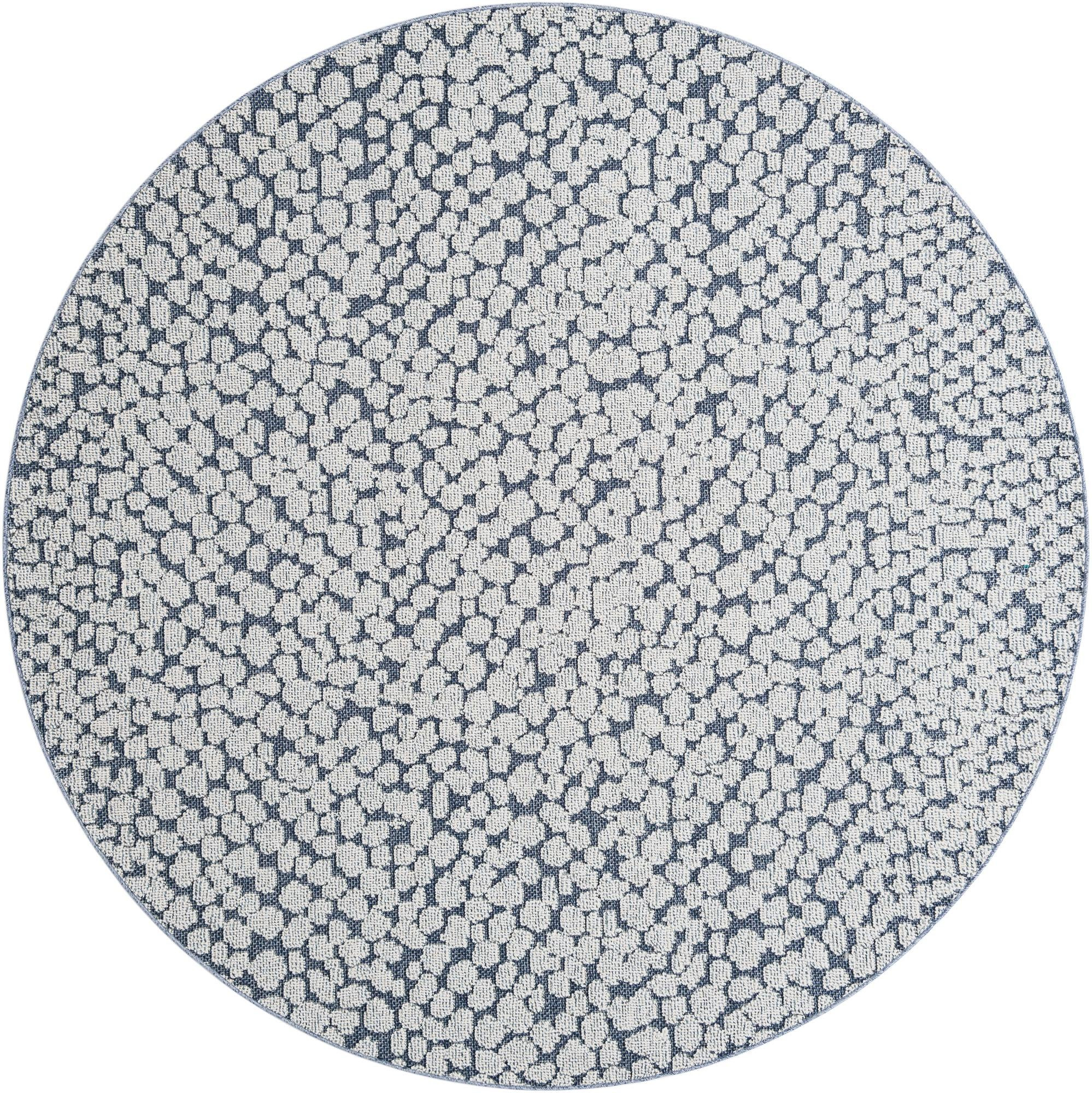7' 10 x 7' 10 Dillard · Animal print Outdoor Rug, navy blue