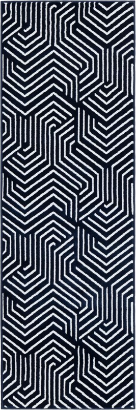 Manning · Geometric rug, midnight blue