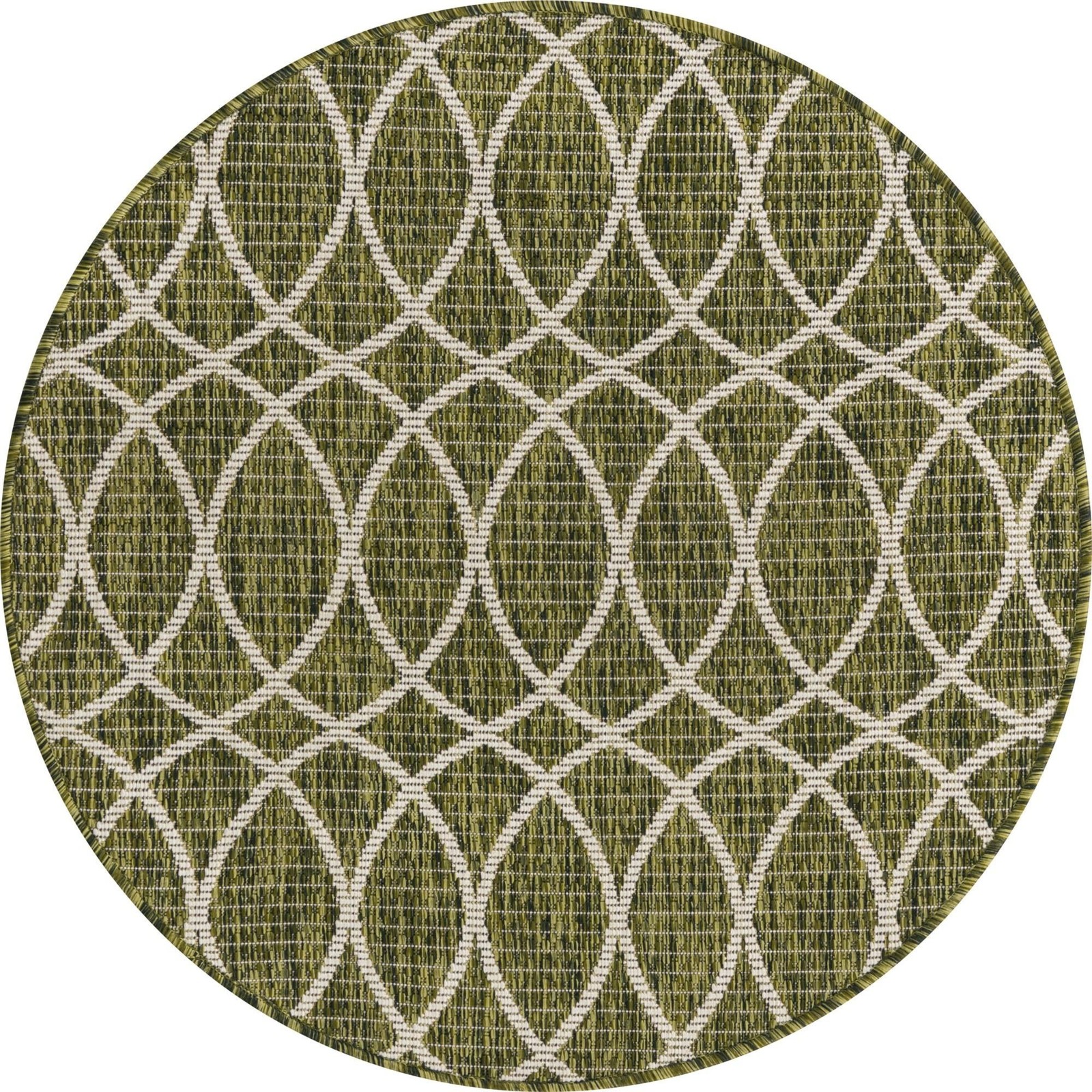 3' x 3' Atkins · Geometric Outdoor Rug, green