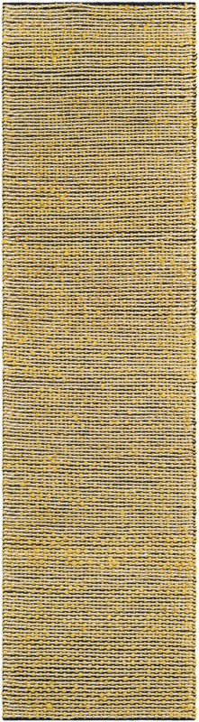 2' 7 x 10' Keeler · Striped Wool Rug, yellow and navy