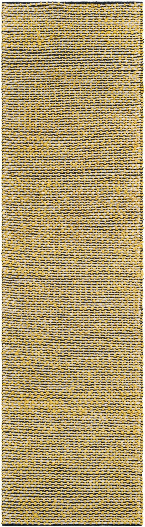 2' 7 x 10' Keeler · Striped Wool Rug, yellow and navy