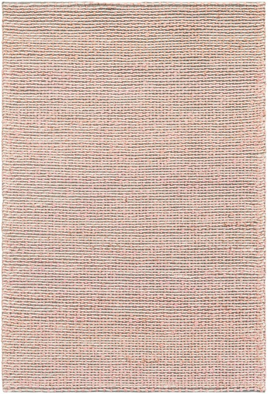 4' 1 x 6' 1 Keeler · Solid Wool Rug, pink and gray