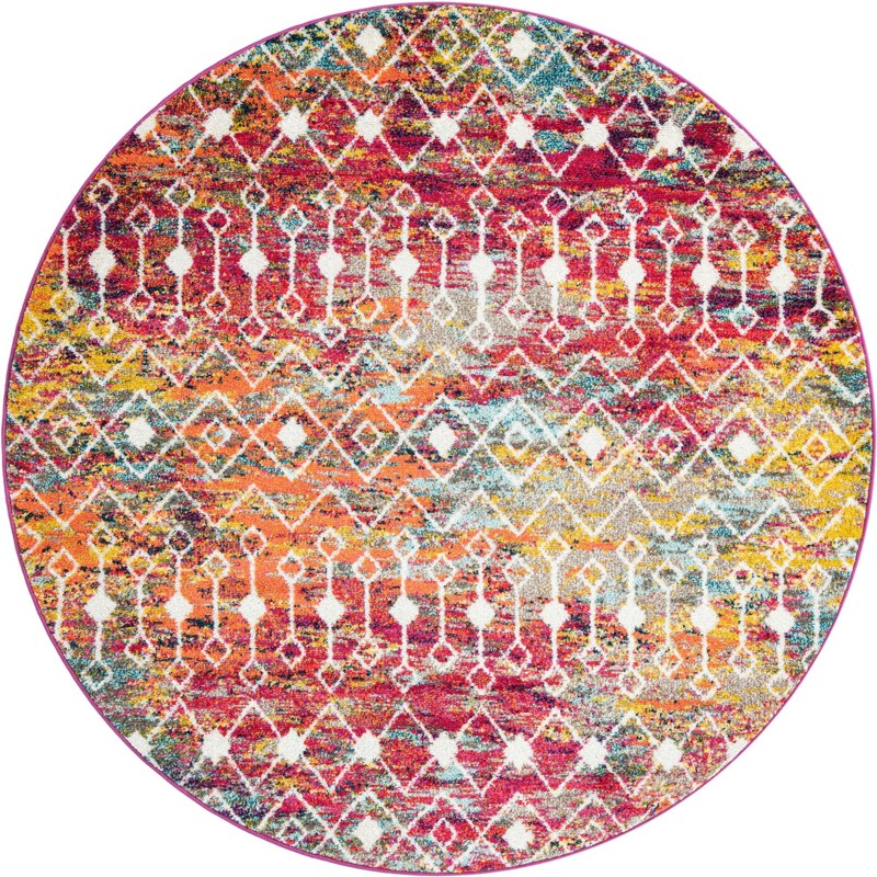6' x 6' Boswell · Chevron rug, multi