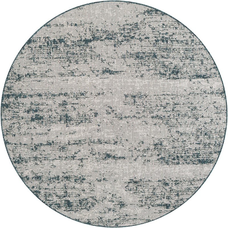 6' x 6' Henley · Abstract Outdoor Rug, teal