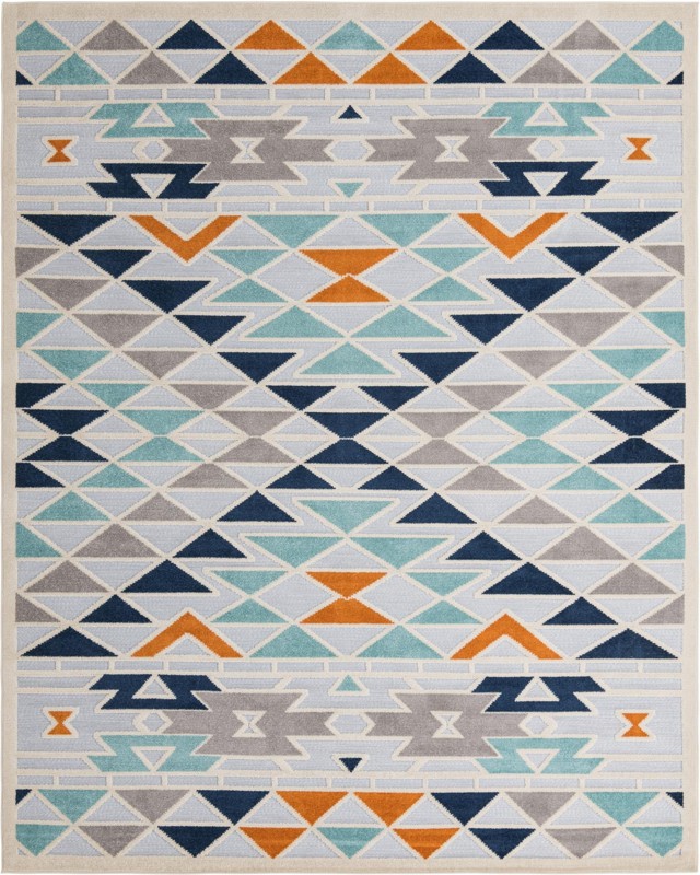 9' x 12' Barrington · Geometric Outdoor Rug, gray