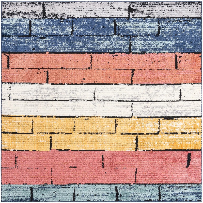 7' 10 x 7' 10 Gibbs · Abstract rug, multi