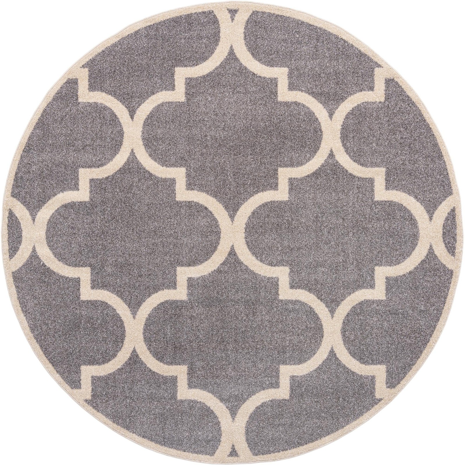 8' x 8' Audley · Trellis rug, gray and beige