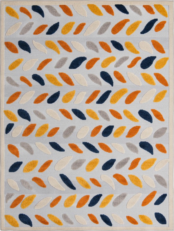 7' x 10' Boyd · Border Outdoor Rug, gray