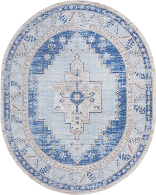 Ligonier · Border rug, sky blue