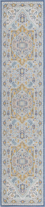 Jessup · Border rug, sky blue