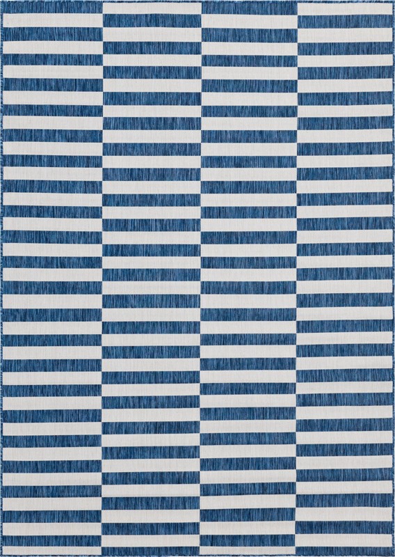 7' x 10' Ainsley · Geometric Outdoor Rug, blue