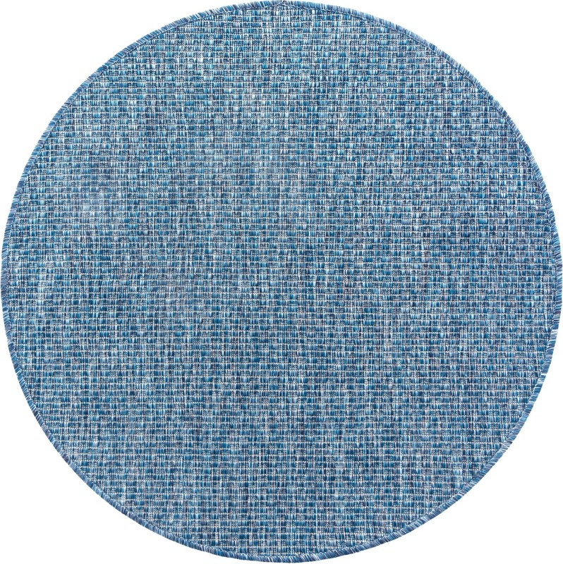 3' x 3' Fanshawe · Solid weave Outdoor Rug, shades of blue
