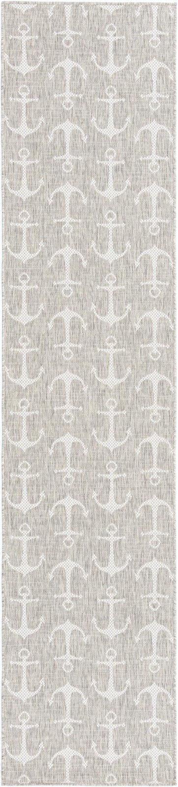 2' 7 x 12' Millbrook · Anchor Outdoor Rug, gray and ivory