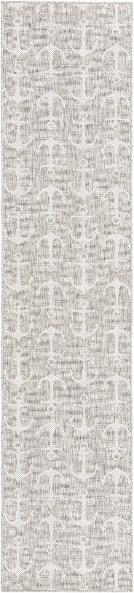 2' 7 x 12' Millbrook · Anchor Outdoor Rug, gray and ivory