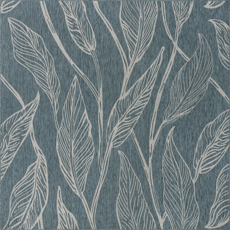 Milton · Floral / botanical Outdoor Rug, teal