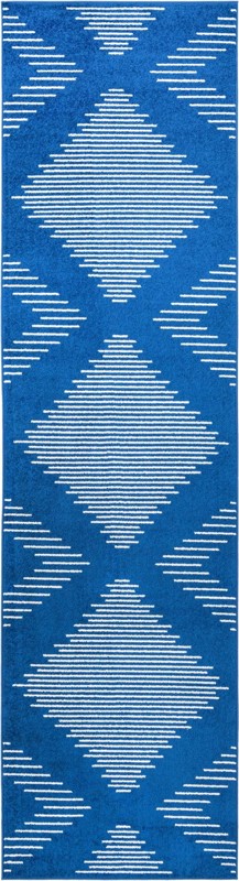 3' 3 x 12' Knox · Diamond rug, navy blue