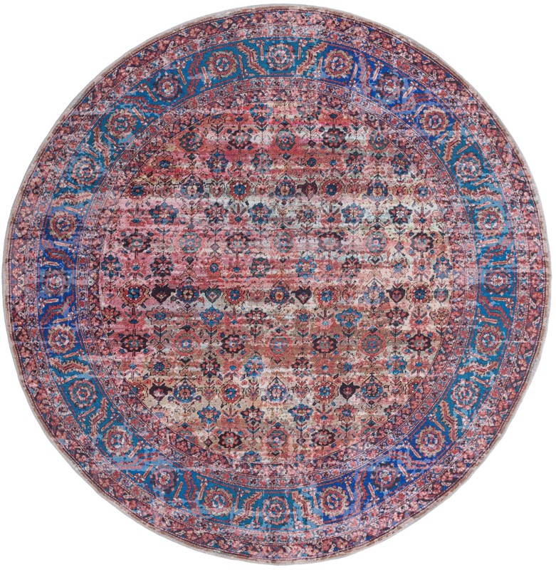 Croft · Persian Washable Rug, antique pink and blue