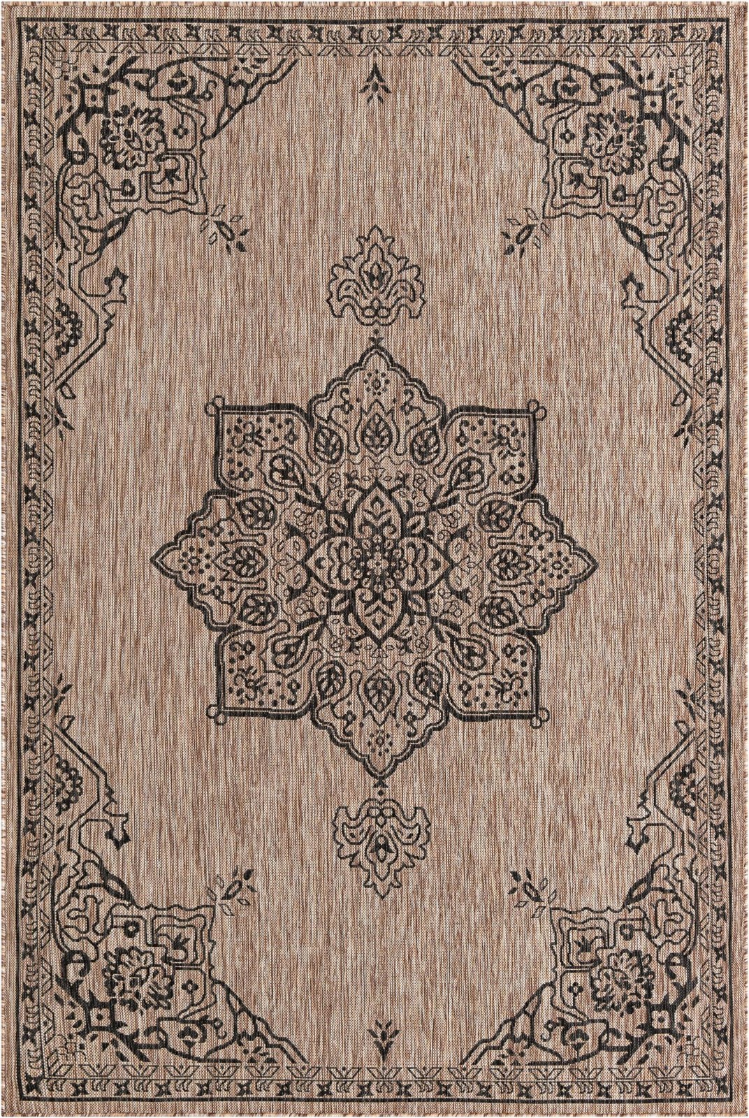 6' x 9' Rhys · Border Outdoor Rug, beige