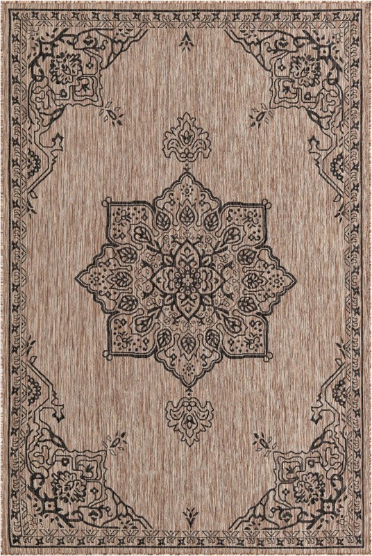 6' x 9' Rhys · Border Outdoor Rug, beige