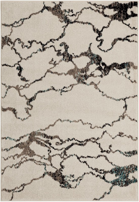 4' x 6' Irwin · Abstract rug, ivory