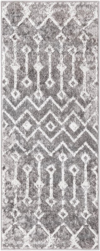 2' x 5' 3 Eugene · Chevron rug, stonegray