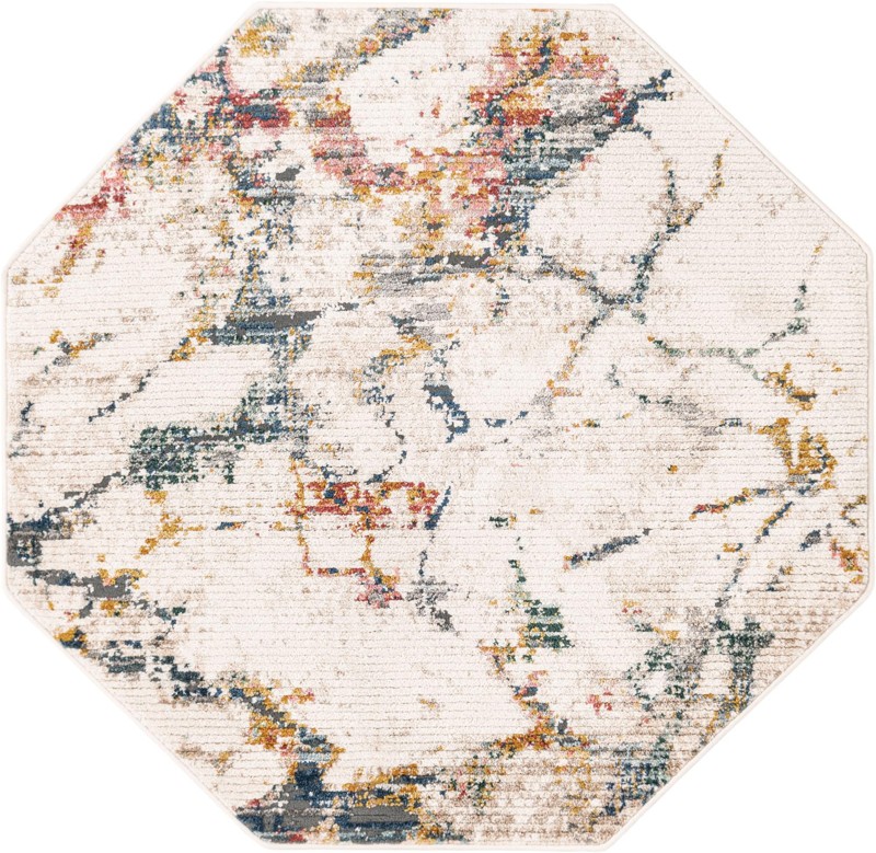 Hume · Abstract rug, white and multicolor