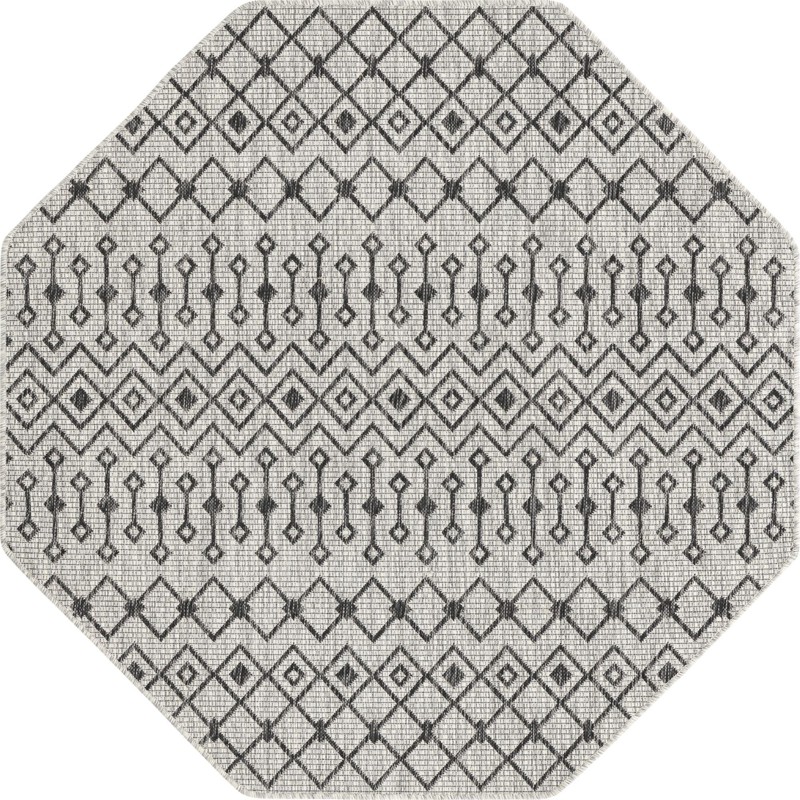 5' 3 x 5' 3 Kearney · Chevron Outdoor Rug, gray