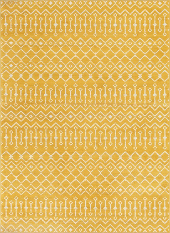 7' 10 x 11' Dudley · Chevron rug, yellow
