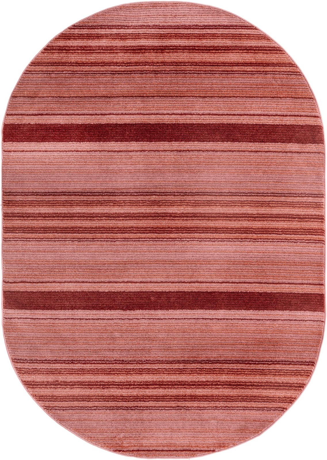5' 3 x 8' Jagger · Striped rug, rose and red