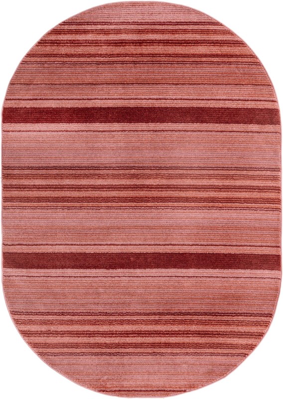 5' 3 x 8' Jagger · Striped rug, rose and red